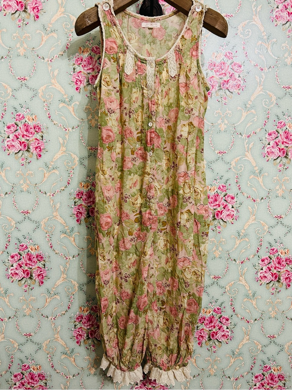 April Cornell for Modern Prairie romper pockets! adjustable shoulders small-med - Picture 4 of 12